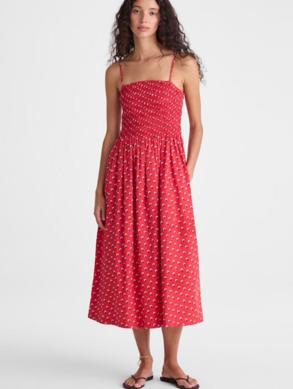 Madewell The Peyton Midi Dress OA354 Size S
